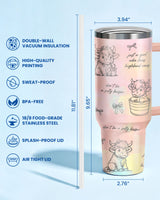 Highland Cow Coquette Bow tumbler view 2