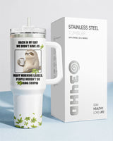 Funny Sloth tumbler view 8