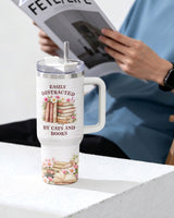 Black Cat Book Lover tumbler view 7
