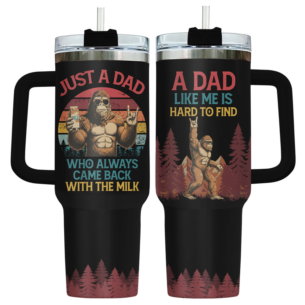 Bigfoot Dad 40oz Tumbler with Handle & Straw