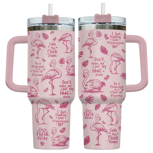 Flamingo 40oz tumbler