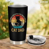 Funny Cat Dad tumbler view 7