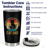 Funny Cat Dad tumbler view 8