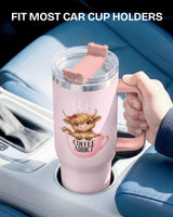 Cute Highland Cow Coffee Lover tumbler view 5