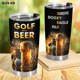 Funny Golf And Beer tumbler view 6
