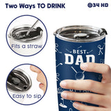 Funny Golf Dad tumbler view 9