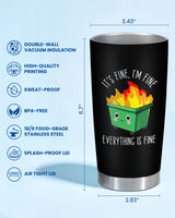 Dumpster Fire tumbler view 2