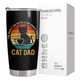 Funny Cat Dad tumbler view 4