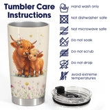 Highland Cow Floral tumbler view 8