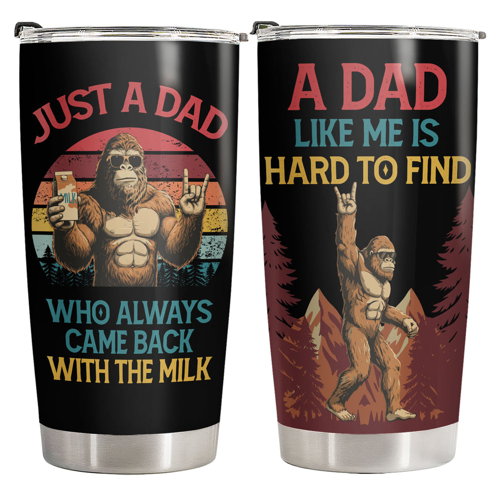 Funny Bigfoot Dad 20oz Tumbler with Lid
