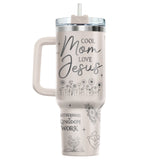 Cool Mom Love Jesus tumbler view 2
