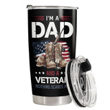Veteran Dad tumbler view 3