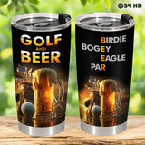 Funny Golf And Beer tumbler view 5