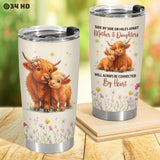 Highland Cow Floral tumbler view 6