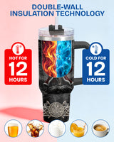 Viking Christmas tumbler view 4
