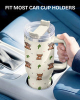 Cute Highland Cow tumbler view 5