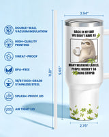 Funny Sloth tumbler view 2