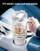 Black Cat Book Lover tumbler view 5