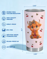 Highland Cow tumbler view 2