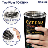 Funny Cat Dad tumbler view 9