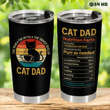 Funny Cat Dad tumbler view 5