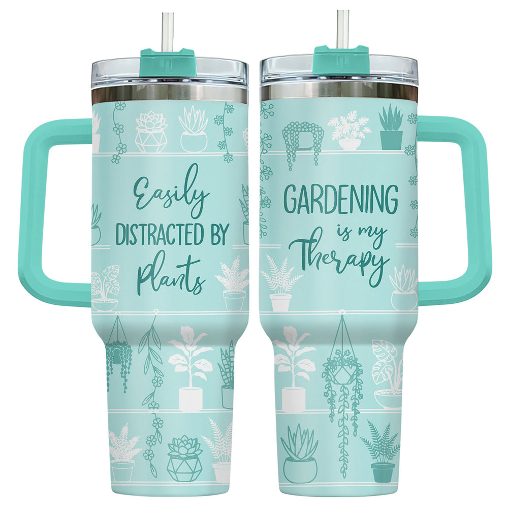 Gardening Gifts For Women 40oz Tumbler with Handle & Straw