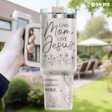 Cool Mom Love Jesus tumbler view 6