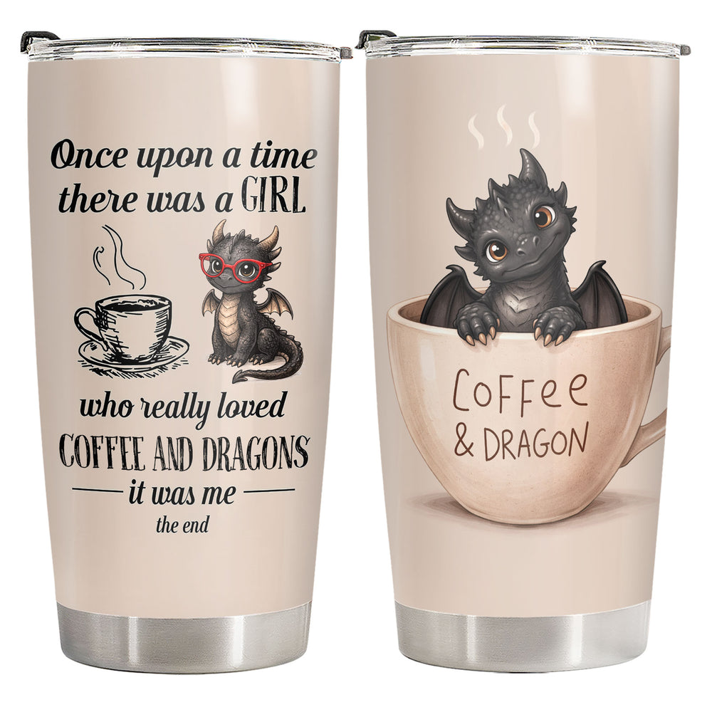 Cute Dragon Coffee 20oz Tumbler with Lid