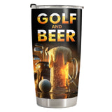 Funny Golf And Beer tumbler view 2